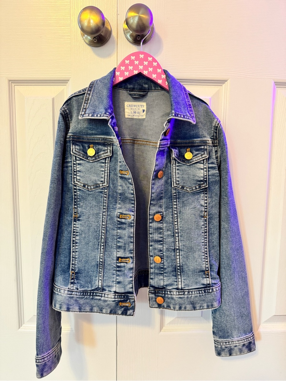Crewcuts Medium Blue Denim Jean Jacket for Kids